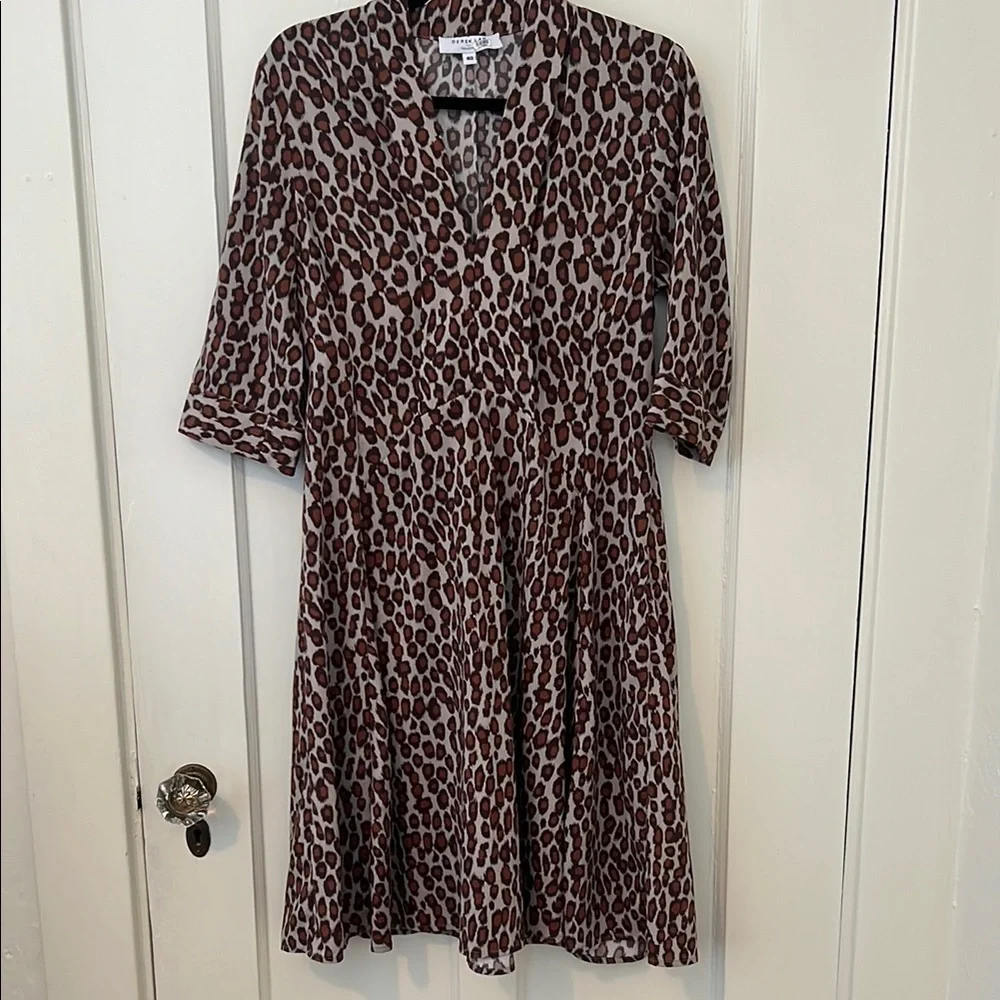 Derek Lam Brown and Black V-Neck Sundress - Picture 1 of 3